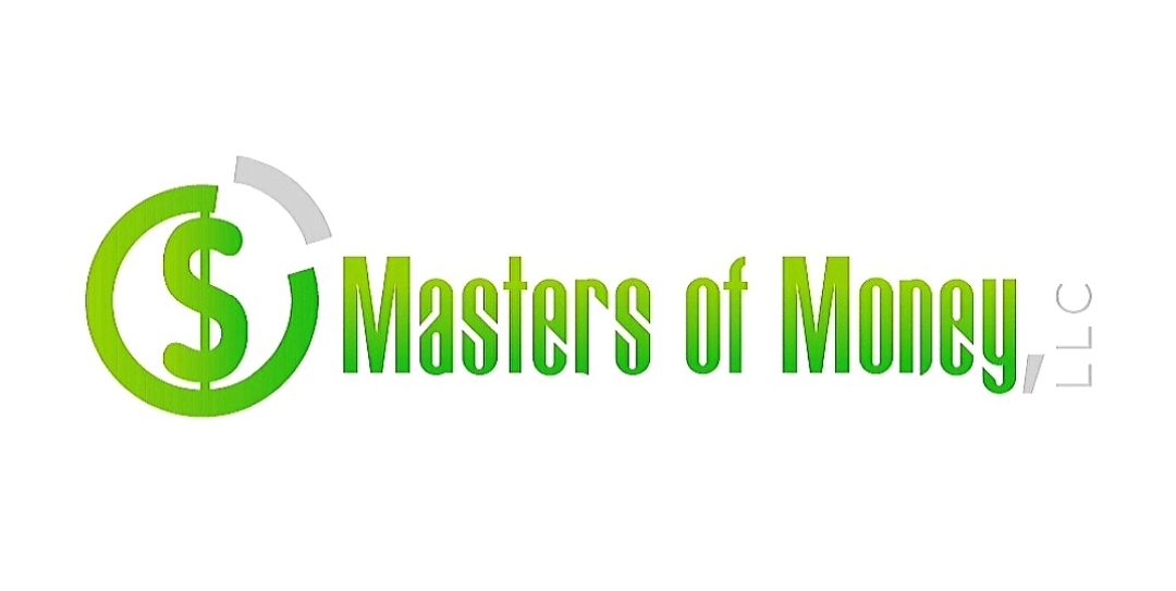 Masters of Money LLC Zoom In Green & Silver Logo