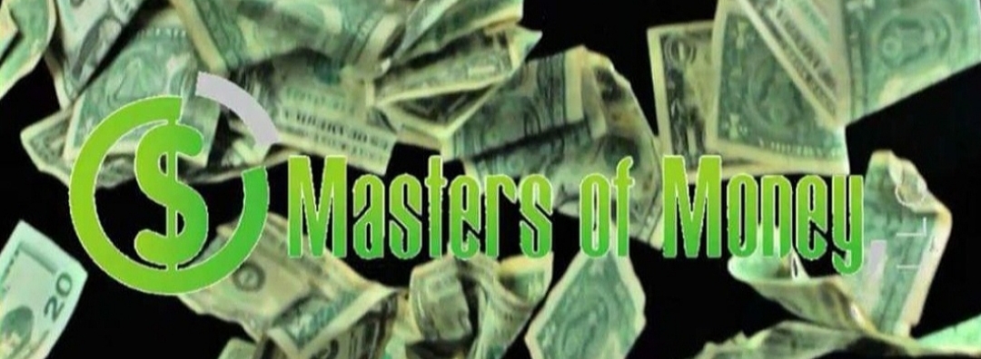 Masters of Money Falling Money Logo Graphic