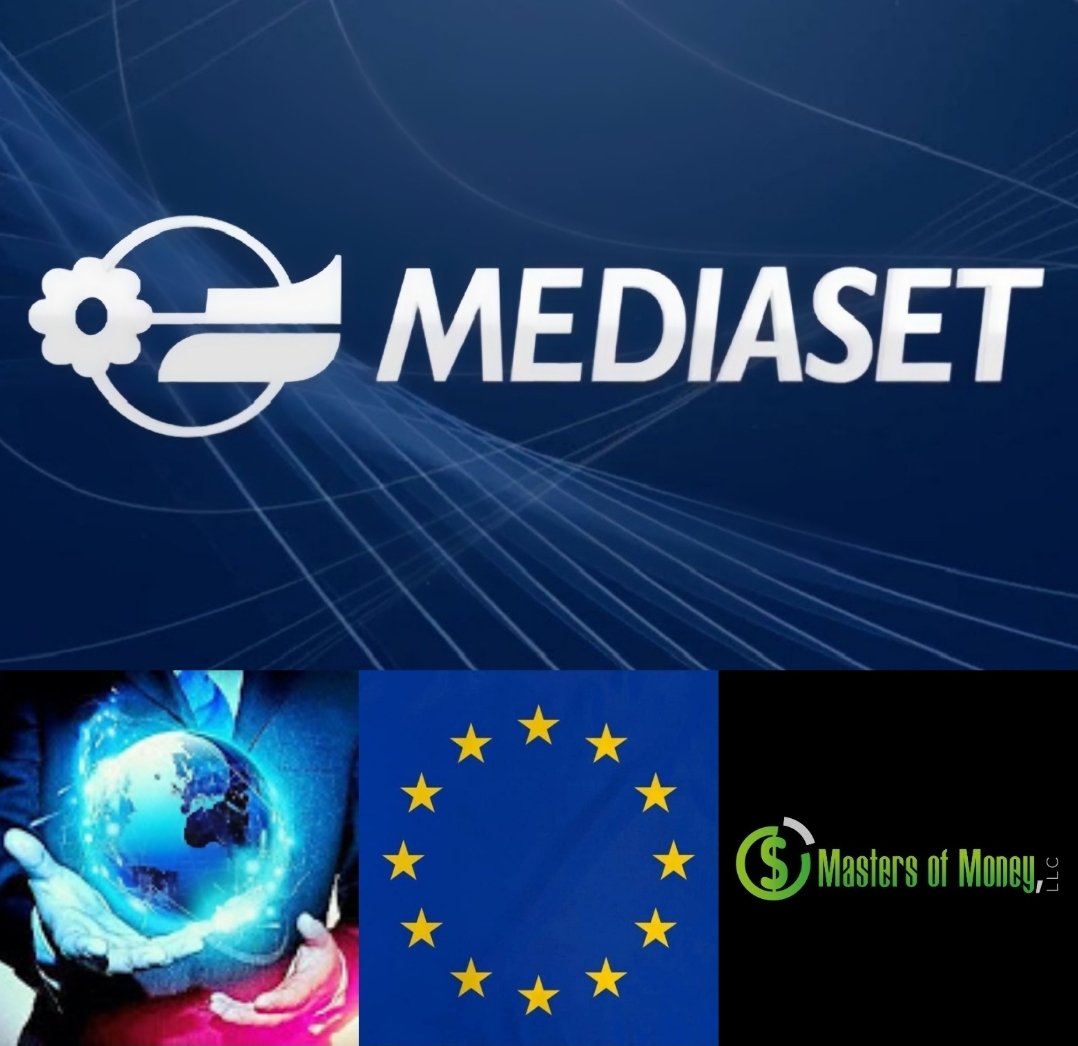 Mediaset Foreign Corporation EU Flag and Masters of Money LLC Collage