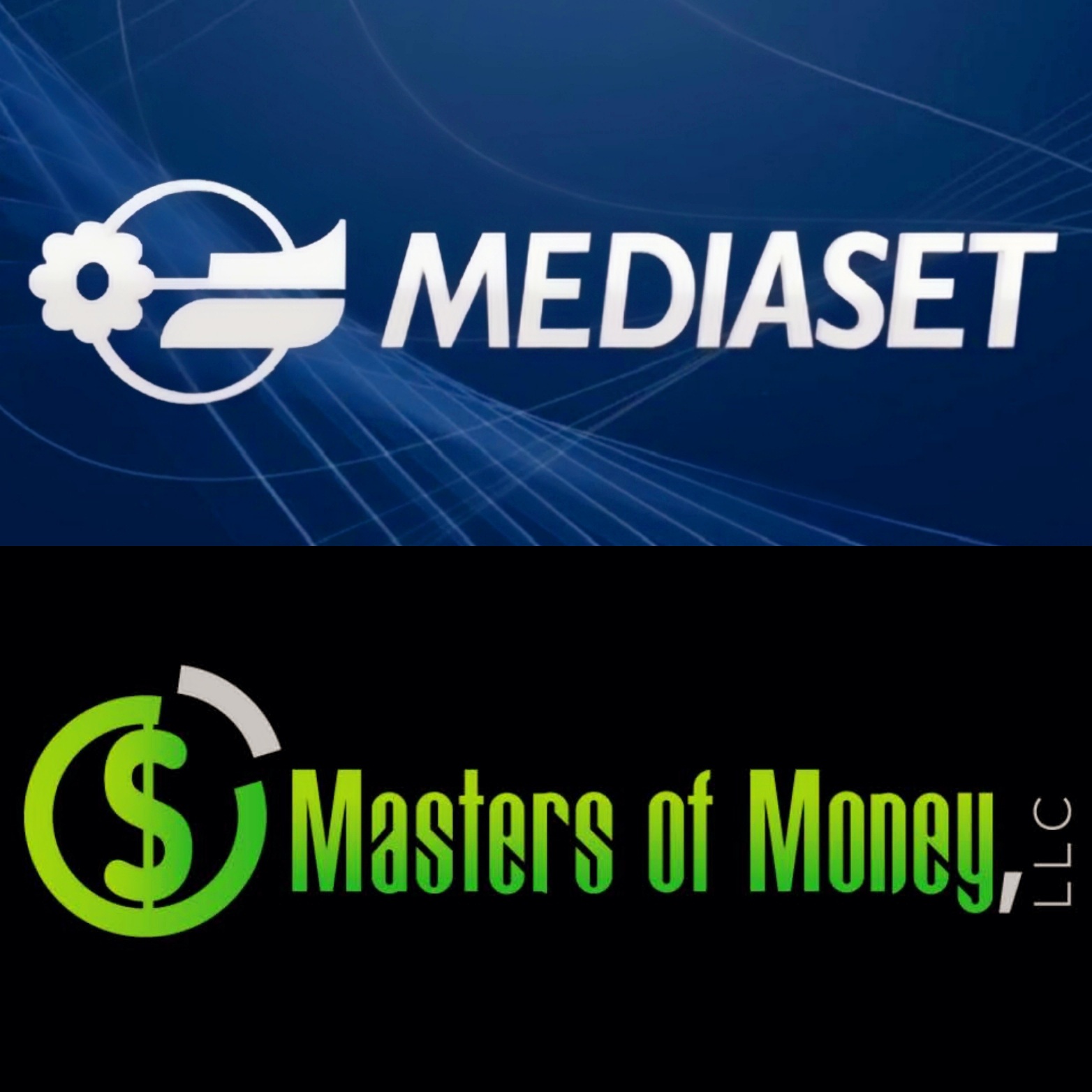 Mediaset and Masters of Money LLC Logo Photo Collage