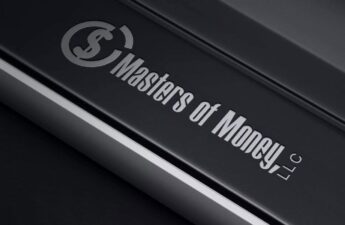 Masters of Money LLC Black and Silver Logo Embossed on Desk Calendar Holder Picture