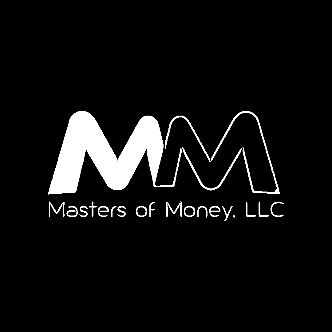 Masters of Money LLC Black and White Big MM Logo