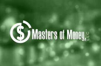 Masters of Money LLC Logo on Night Vision Background Graphic
