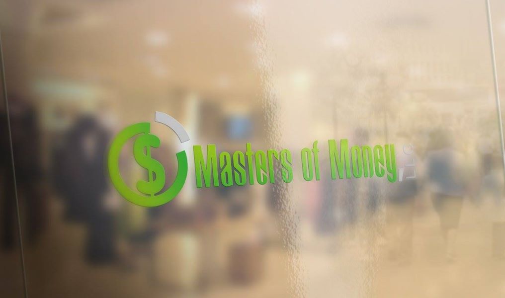 Masters of Money LLC Logo on Translucent Mirror Wall Picture