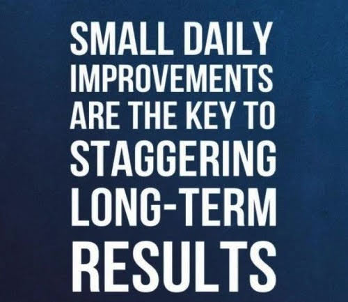 Small Daily Improvements Are The Key To Staggering Long-term Results Masters of Money LLC Quote Picture